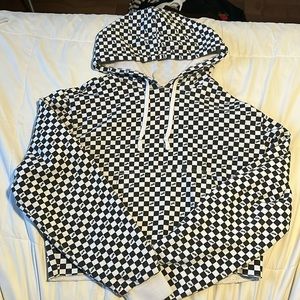 Unisex Vans Black and White Checkered Hoodie